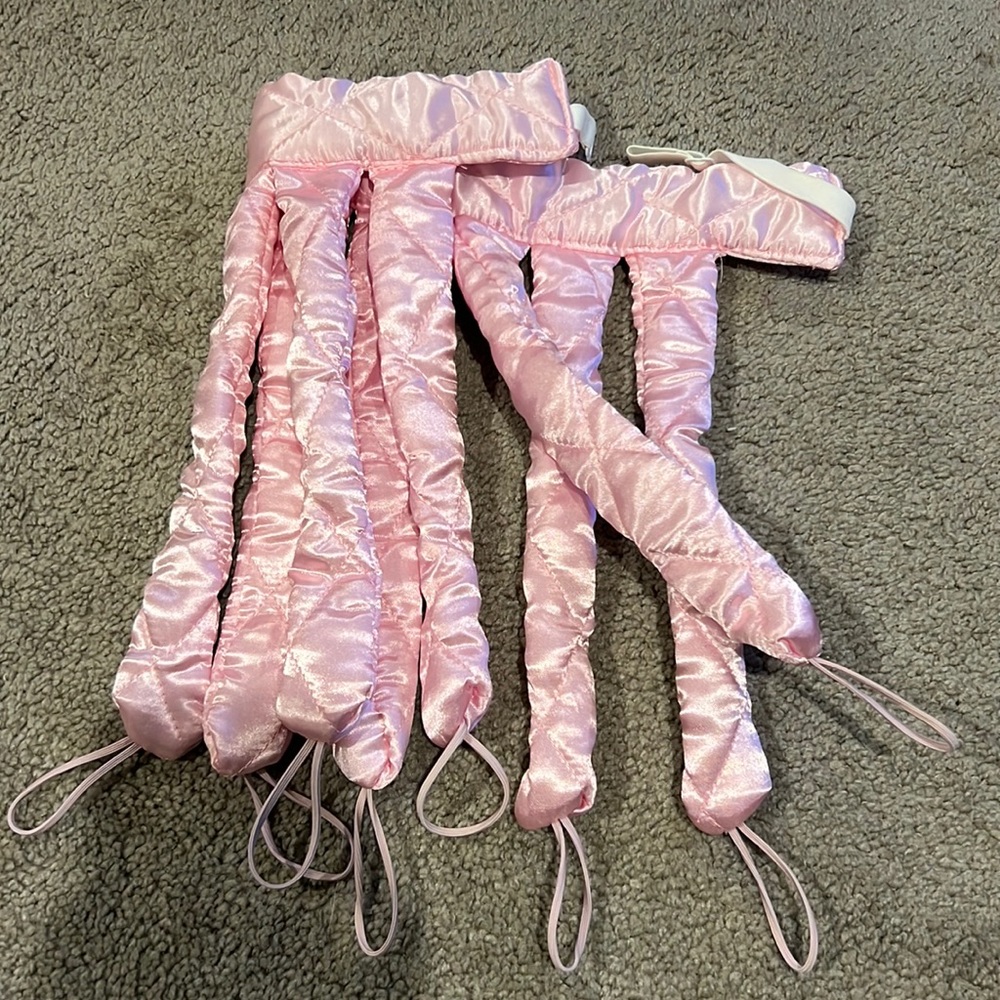 Hair curling silk sleep wear